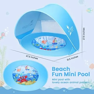 UPF50+ Baby Beach Tent with Pool for Safe Sun Fun