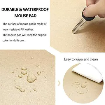 ProElife 8.66-Inch Gold Waterproof Mouse Pad - Stylish & Functional