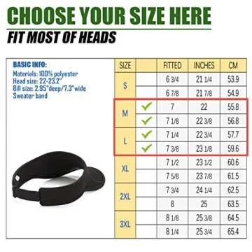 UShake Sports Visor for Man or Woman in Golf Running Jogging with Black/White/Rose Red Colors (Black)