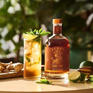 Lyre's Dark Cane Premium Non Alcoholic Spirits, Mocktails & Nonalcoholic Drinks, Dark Rum Style, 23.7 Fl Oz
