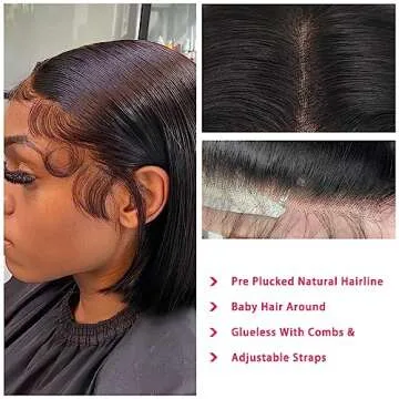 Bob Wig Human Hair 13x4 Lace Front Bob Wigs Human Hair 180% Density Bob Wigs Human Hair for Women HD Lace Front Wigs Human Hair Bob Pre Plucked Short Bob Wig Human Hair Natural Color 12inch