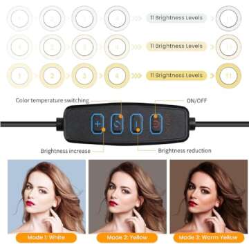Dimmable LED Ring Light for Zoom Calls and Streaming