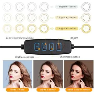 Dimmable LED Ring Light for Zoom Calls and Streaming