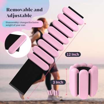 TIMOOU Adjustable Ankle Weights for Home Gym Workout