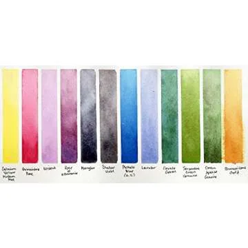 Daniel Smith 285650103 Extra Fine Inspirational Solid Watercolor Paint Set of 12 Half Pans, Metal Case and 12 Empty Containers