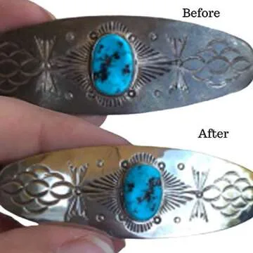 CONNOISSEURS Jewelry Cleaner for Silver Tarnish Remover with Dip Tray & Two Layer System Polishing Cloths