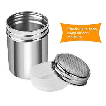 Accmor 2pcs Powdered Sugar Shaker Duster for Baking