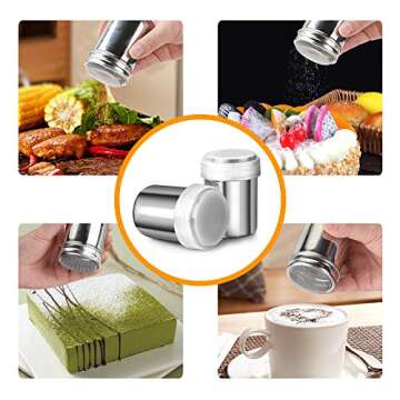 Accmor 2pcs Powdered Sugar Shaker Duster for Baking