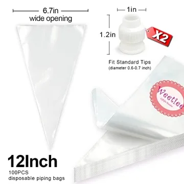 Weetiee Piping Bags - Durable Disposable Decorating Bags