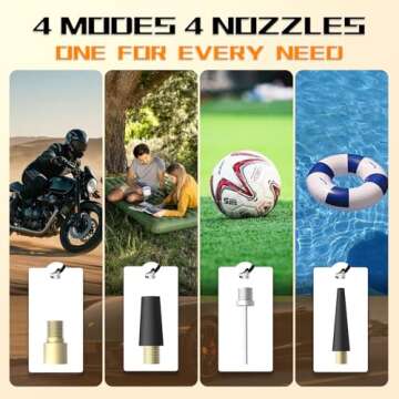 Portable Tire Inflator with Digital Gauge LED Light