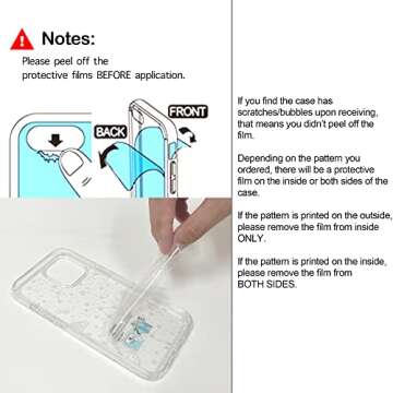 RANZ Compatible with iPhone 13 Case, Anti-Scratch Shockproof Series Clear Hard PC+ TPU Bumper Protec...