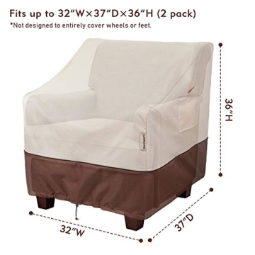 Bestalent Outdoor Chair Covers Waterproof Durable 2Pack