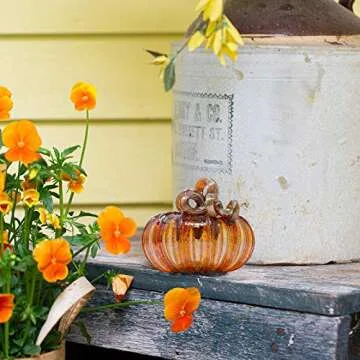 Handcrafted Glass Pumpkins for Home Decor by Luke Adams