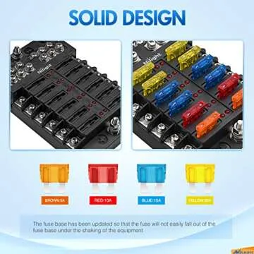 Nilight 12 Way Fuse Block with LED Indicator for Safe Use
