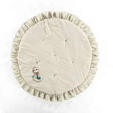Lush Decor Baby Round Ruffle Play Mat - Soft and Safe