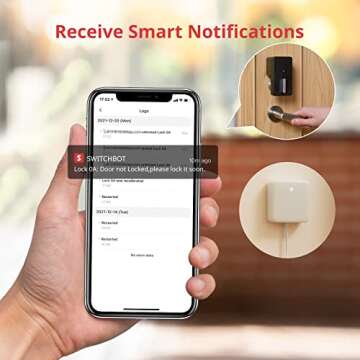 SwitchBot Smart Lock WiFi, Keyless Entry Door Lock, Smart Door Lock Front Door, Electronic Smart Deadbolt, Fits Your Existing Deadbolt in Minutes,Great for Airbnbs, Vacation Rentals and More