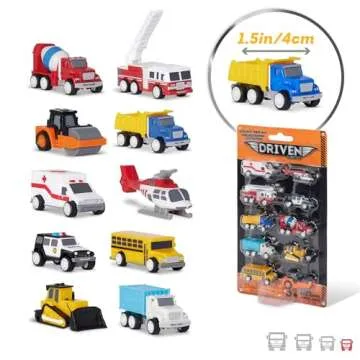 Driven by Battat Pocket Fleet 10-Pack Miniature Vehicle Set