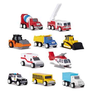 Driven by Battat Pocket Fleet 10-Pack Miniature Vehicle Set