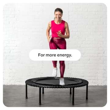 bellicon Fitness Rebounder | Screw-on Legs & Bungee Suspension up to 200 lbs (Extra Strong) | 3-Part Frame Rebounder