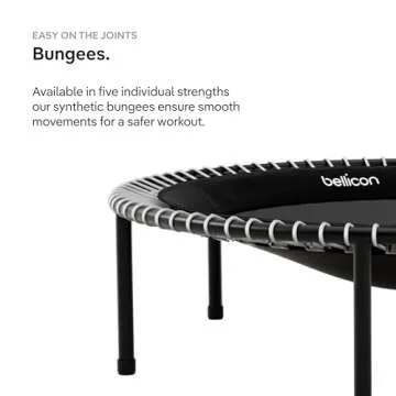 bellicon Fitness Rebounder | Screw-on Legs & Bungee Suspension up to 200 lbs (Extra Strong) | 3-Part Frame Rebounder