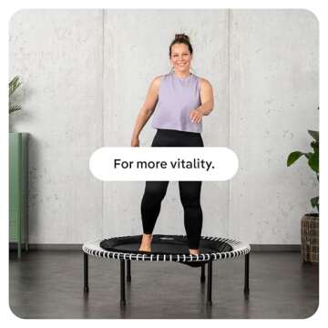 bellicon Fitness Rebounder | Screw-on Legs & Bungee Suspension up to 200 lbs (Extra Strong) | 3-Part Frame Rebounder