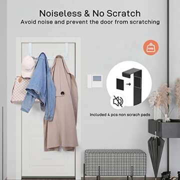 Optish Over The Door Hooks, Door Hanger Hooks for Hanging, Over The Door Towel Racks for Bathroom wi...