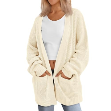 LILLUSORY Women's Oversized Chunky Knit Cardigan for Fall 2024
