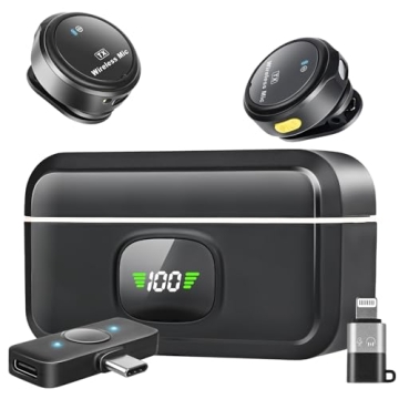 Sun Cling Wireless Lavalier Mic for iPhone - Hi-Fi Sound, Noise Cancellation