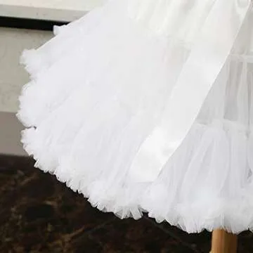 Colyanda Womens 3-Layered Tulle Petticoat Tutu Skirt