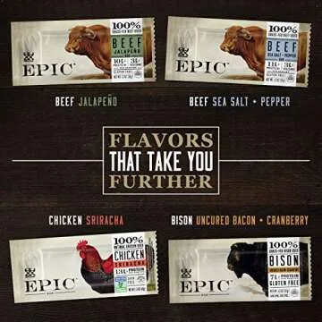 Epic Provisions Venison Sea Salt and Pepper Bars, Keto Friendly, Gluten Free, 12 ct