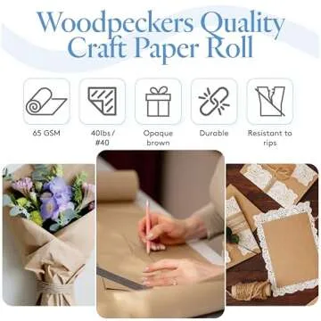 Eco-Friendly Brown Kraft Paper Roll for Gifts and Crafts