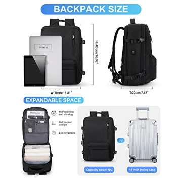 VECAVE Travel Backpack, Waterproof Carry-On for Women