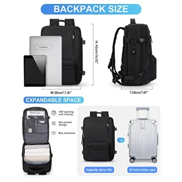 VECAVE Travel Backpack, Waterproof Carry-On for Women