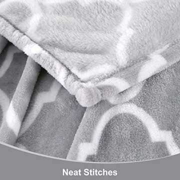 Smile Bee Flannel Fleece Blanket - Cozy Plush Throw 50x60