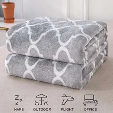 Smile Bee Flannel Fleece Blanket - Cozy Plush Throw 50x60