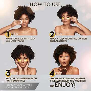 36 Pairs Collagen Under Eye Masks, 24K Gold Under Eye Patches (Reduce Bags and Puffiness), Dark Circles Under Eye Treatment, Eye Masks for Dark Circles and Puffiness, Under Eye Pads for Puffy Eyes