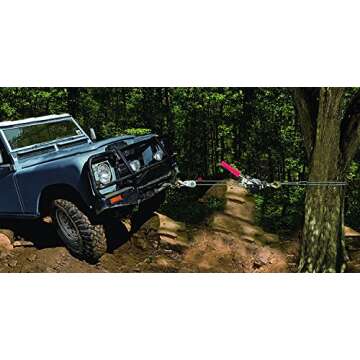 Performance Tool W4003 Compact Power Puller 1 Ton Capacity Winch, 6' Aircraft Cable, Removable Handle & Carrying Case for Easy Storage And Portability