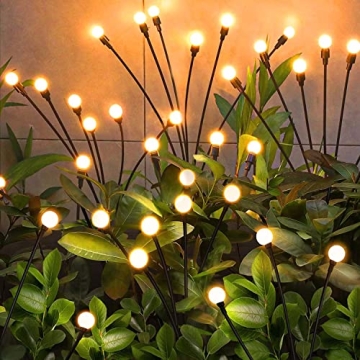 ZFNN Solar Garden Lights Outdoor - 4 Pack Firefly Lights for Enchanting Patios
