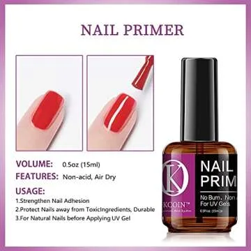 OKCOIN Nail Primer - Acid Free & Long Lasting Adhesion
