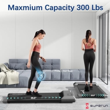 Superun 2 in 1 Walking Pad Portable Treadmill for Home