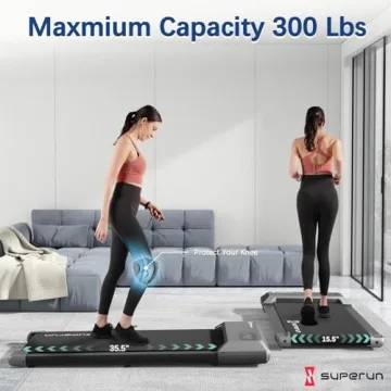 Superun 2 in 1 Walking Pad Portable Treadmill for Home