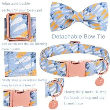 UP URARA PUP Easter Dog Collar with Bow Tie