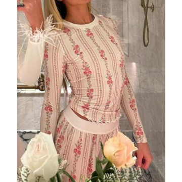 ROAONOCOMO Women Floral Lounge Set for Cozy Living