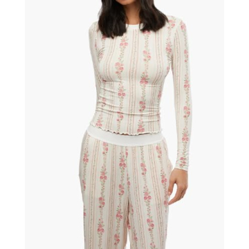 ROAONOCOMO Women Floral Lounge Set for Cozy Living