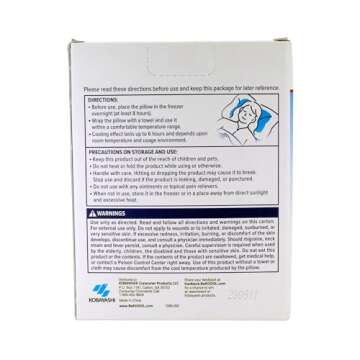 BeKOOOL Cooling Soft Gel Pillow - Reusable Cooling Relief from Migraines, Neck Strain and Fever - Up to 6 Hours of Cooling, Ready to Use, Stays Soft When Frozen