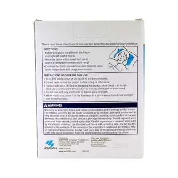 BeKOOOL Cooling Soft Gel Pillow - Reusable Cooling Relief from Migraines, Neck Strain and Fever - Up to 6 Hours of Cooling, Ready to Use, Stays Soft When Frozen