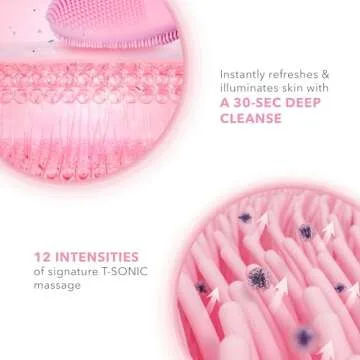 FOREO LUNA mini 3 Ultra-hygienic Facial Cleansing Brush - All Skin Types - Face Massager for Clean & Healthy Face Care - Extra Absorption of Facial Skin Care Products - Waterproof - Pearl Pink
