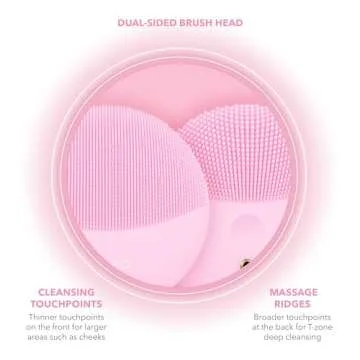 FOREO LUNA mini 3 Ultra-hygienic Facial Cleansing Brush - All Skin Types - Face Massager for Clean & Healthy Face Care - Extra Absorption of Facial Skin Care Products - Waterproof - Pearl Pink