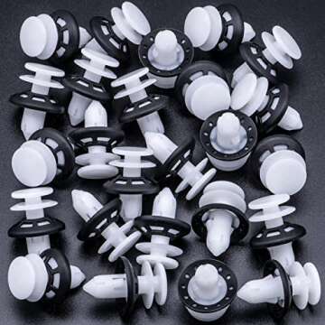 Rexka 25pcs Durable Door Panel Retainer Clip Set for Various Models