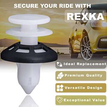 Rexka 25pcs Door Panel Retainer Clips for Chrysler Jeep Dodge